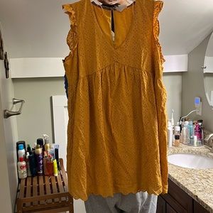 Mustard lace dress